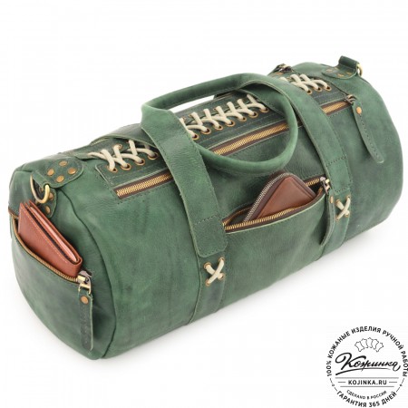  Кожаная сумка "Тайлер" (изумруд) 